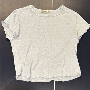 Altar'd State Light Blue Short Sleeve Top